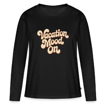Ambiance de vacances sur le festival d’été Travel Club vacances - T-shirt manches longues Premium bio Femme - noir - Devant - Julia (174cm)