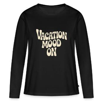 Ambiance de vacances sur le festival d’été Travel Club vacances - T-shirt manches longues Premium bio Femme - noir - Devant - Julia (174cm)