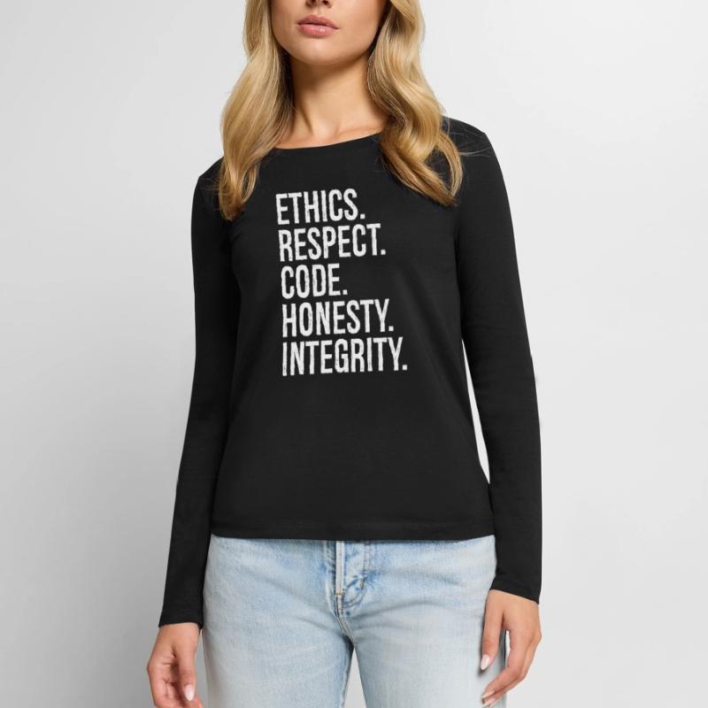 ethics respect code honesty integrity Women's Premium Organic Long Sleeve Shirt
