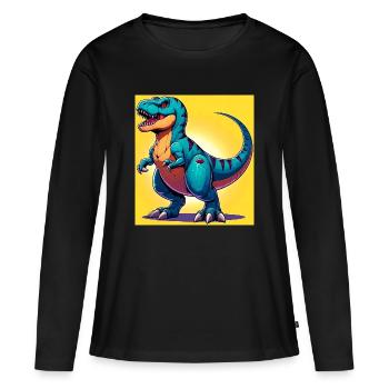 dinosaur - Women's Premium Organic Long Sleeve Shirt - black - Front - Julia (174cm)