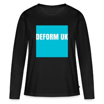 Deform UK Spoof Maillot de foot - T-shirt manches longues Premium bio Femme - noir - Devant - Julia (174cm)