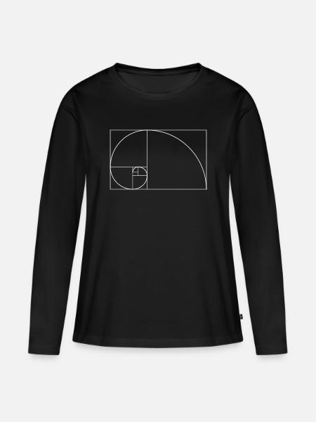 Goldener Schnitt - Frauen Premium Bio Langarmshirt - Schwarz