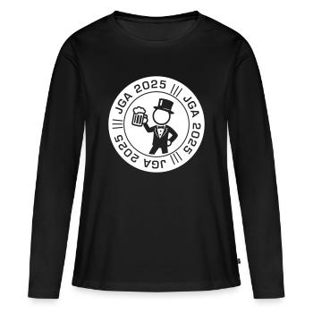 Enterrement de vie de garçon 2025 Enterrement de vie de garçon - T-shirt manches longues Premium bio Femme - noir - Devant - Julia (174cm)