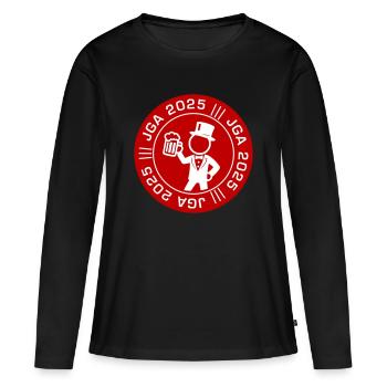 Enterrement de vie de garçon 2025 Enterrement de vie de garçon - T-shirt manches longues Premium bio Femme - noir - Devant - Julia (174cm)
