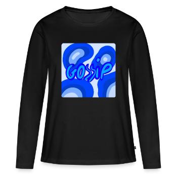 Gossip - T-shirt manches longues Premium bio Femme - noir - Devant - Julia (174cm)