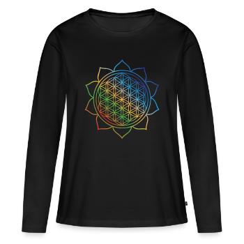Pleine conscience Affirmation Conscience du psychologique - T-shirt manches longues Premium bio Femme - noir - Devant - Julia (174cm)