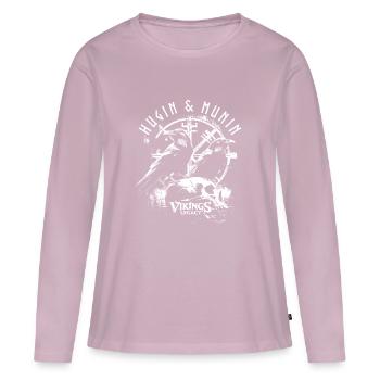 Hugin & Munin - Frauen Premium Bio Langarmshirt - Altrosa - Vorne - Julia (174cm)