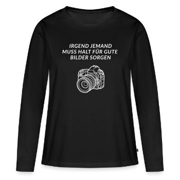 Fotograf gute Bilder Spiegelreflexkamera Humor - Frauen Premium Bio Langarmshirt - Schwarz - Vorne - Julia (174cm)
