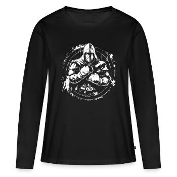 Knight Boxer Boxe MMA - T-shirt manches longues Premium bio Femme - noir - Devant - Julia (174cm)