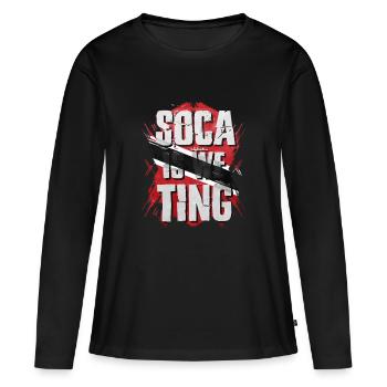 Trinité-et-Tobago - T-shirt manches longues Premium bio Femme - noir - Devant - Julia (174cm)