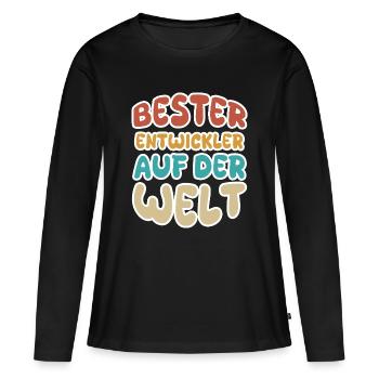 Berufung Entwickler - Frauen Premium Bio Langarmshirt - Schwarz - Vorne - Julia (174cm)
