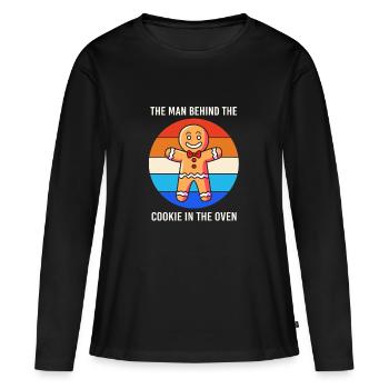 Futurs pères Futurs pères - T-shirt manches longues Premium bio Femme - noir - Devant - Julia (174cm)