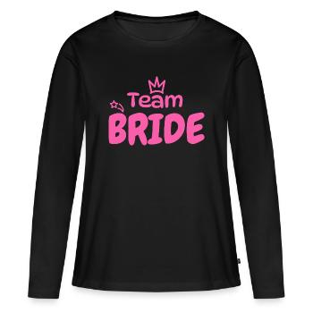 Team Bride JGA - Women's Premium Organic Long Sleeve Shirt - black - Front - Julia (174cm)