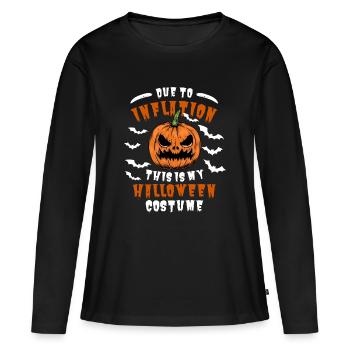 Funny Inflation Halloween Odds - Women's Premium Organic Long Sleeve Shirt - black - Front - Julia (174cm)