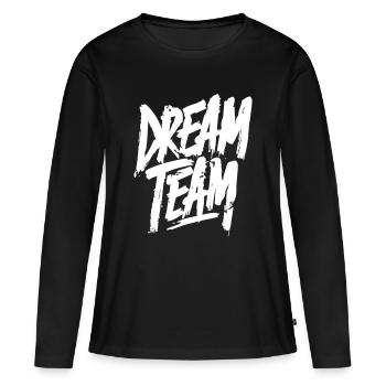 Équipe de rêve - T-shirt manches longues Premium bio Femme - noir - Devant - Julia (174cm)