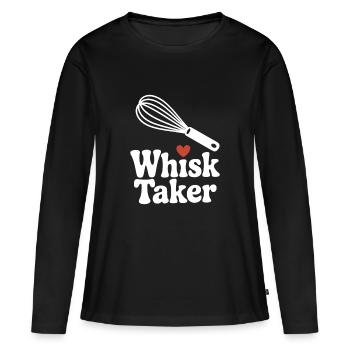 Schneebesen Taker - Frauen Premium Bio Langarmshirt - Schwarz - Vorne - Julia (174cm)