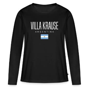 Villa Krause Argentine Argentin - T-shirt manches longues Premium bio Femme - noir - Devant - Julia (174cm)