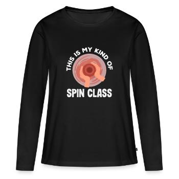 Cours de poterie : voici mon genre de cours de tournage - T-shirt manches longues Premium bio Femme - noir - Devant - Julia (174cm)