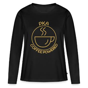 Pharmacie alimentée au café PKA - T-shirt manches longues Premium bio Femme - noir - Devant - Julia (174cm)
