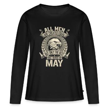Conception de l'hymne de mai de Eagle Loyalty - T-shirt manches longues Premium bio Femme - noir - Devant - Julia (174cm)