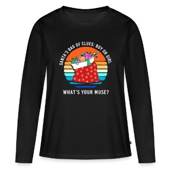 Werdende Mutter Werdende Mama Weihnachten - Frauen Premium Bio Langarmshirt - Schwarz - Vorne - Julia (174cm)