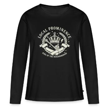 Roi du quartier - T-shirt manches longues Premium bio Femme - noir - Devant - Julia (174cm)