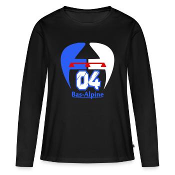 Bas-Alpine 04 logo - Women's Premium Organic Long Sleeve Shirt - black - Front - Julia (174cm)