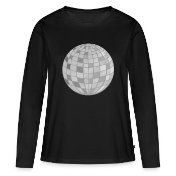 Conception de boule disco - T-shirt manches longues Premium bio Femme - noir - Devant - Julia (174cm)