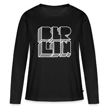 Je suis un Berlinois – Capitale et culte - T-shirt manches longues Premium bio Femme - noir - Devant - Julia (174cm)