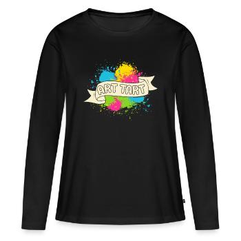 Artiste Peintre Art graphique Art tarte - T-shirt manches longues Premium bio Femme - noir - Devant - Julia (174cm)