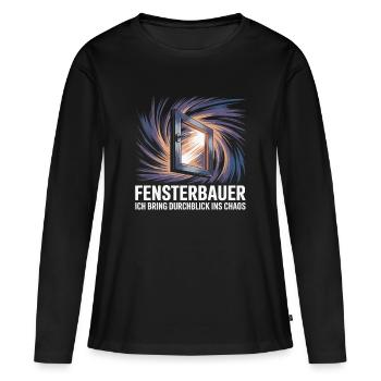 Window Manufacturer - Women's Premium Organic Long Sleeve Shirt - black - Front - Julia (174cm)