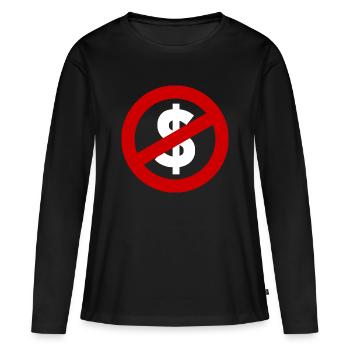 Dollar tout-puissant – Pouvoir, argent et société - T-shirt manches longues Premium bio Femme - noir - Devant - Julia (174cm)
