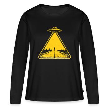 UAP Sign - Frauen Premium Bio Langarmshirt - Schwarz - Vorne - Julia (174cm)