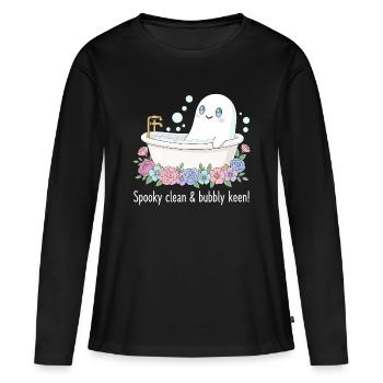 Süßer Spuk - Frauen Premium Bio Langarmshirt - Schwarz - Vorne - Julia (174cm)