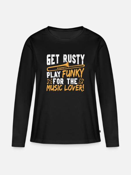 Trombonist Brass Band Marching Band Trombone Trombone - Women's Premium Organic Long Sleeve Shirt - black