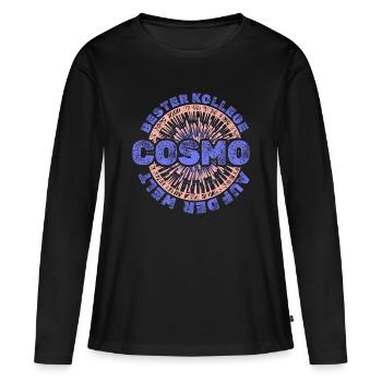 Cosmo as a given name - Women's Premium Organic Long Sleeve Shirt - black - Front - Julia (174cm)