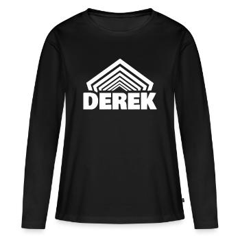 Geschenk für Derek - Frauen Premium Bio Langarmshirt - Schwarz - Vorne - Julia (174cm)