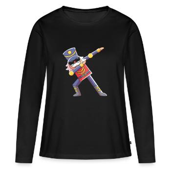 Noël Casse-Noisette - T-shirt manches longues Premium bio Femme - noir - Devant - Julia (174cm)