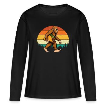 Bigfoot Portant Taco Drôle Fiesta Mashup - T-shirt manches longues Premium bio Femme - noir - Devant - Julia (174cm)
