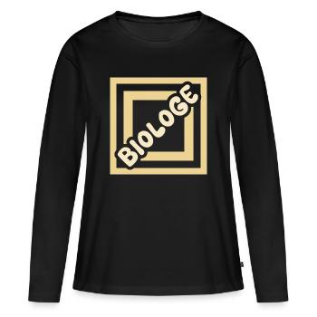 Biologiste comme métier - T-shirt manches longues Premium bio Femme - noir - Devant - Julia (174cm)