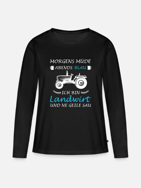 Landwirt Landwirtschaft Trecker Traktorfahrer - Premium økologisk langærmet T-shirt til kvinder - sort