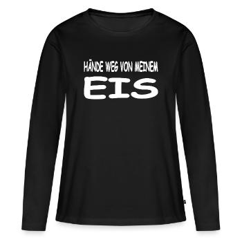 Eis - Frauen Premium Bio Langarmshirt - Schwarz - Vorne - Julia (174cm)