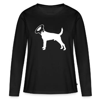 SUB WOOF WOOF - Frauen Premium Bio Langarmshirt - Schwarz - Vorne - Julia (174cm)