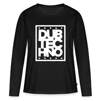 Dub Techno Édition Légère - T-shirt manches longues Premium bio Femme - noir - Devant - Julia (174cm)
