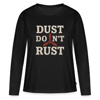 Cadeau de pilote d’agriculture de l’aviation rurale - T-shirt manches longues Premium bio Femme - noir - Devant - Julia (174cm)