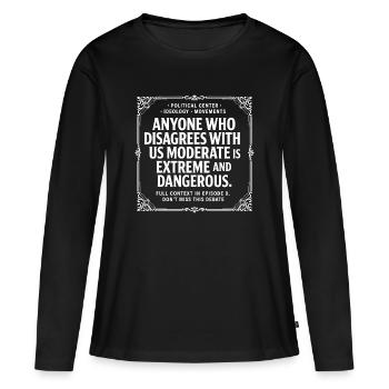 Political tension - Women's Premium Organic Long Sleeve Shirt - black - Front - Julia (174cm)