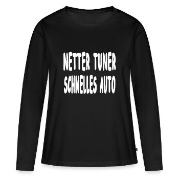 Tuner - Frauen Premium Bio Langarmshirt - Schwarz - Vorne - Julia (174cm)