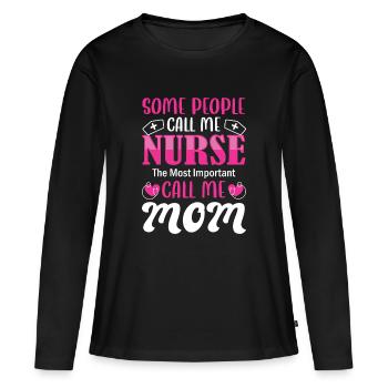 Funny Nurse Gifts Nursing Outfits - Women's Premium Organic Long Sleeve Shirt - black - Front - Julia (174cm)