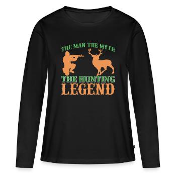 Jagd Legende - Frauen Premium Bio Langarmshirt - Schwarz - Vorne - Julia (174cm)
