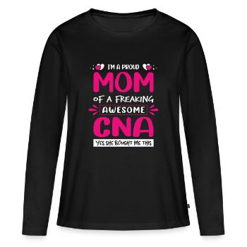 Funny Nurse Gifts Nursing Outfits - Women's Premium Organic Long Sleeve Shirt - black - Front - Julia (174cm)